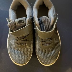 two white and gray sneakers